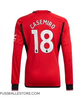 Günstige Manchester United Casemiro #18 Heimtrikot 2023-24 Langarm